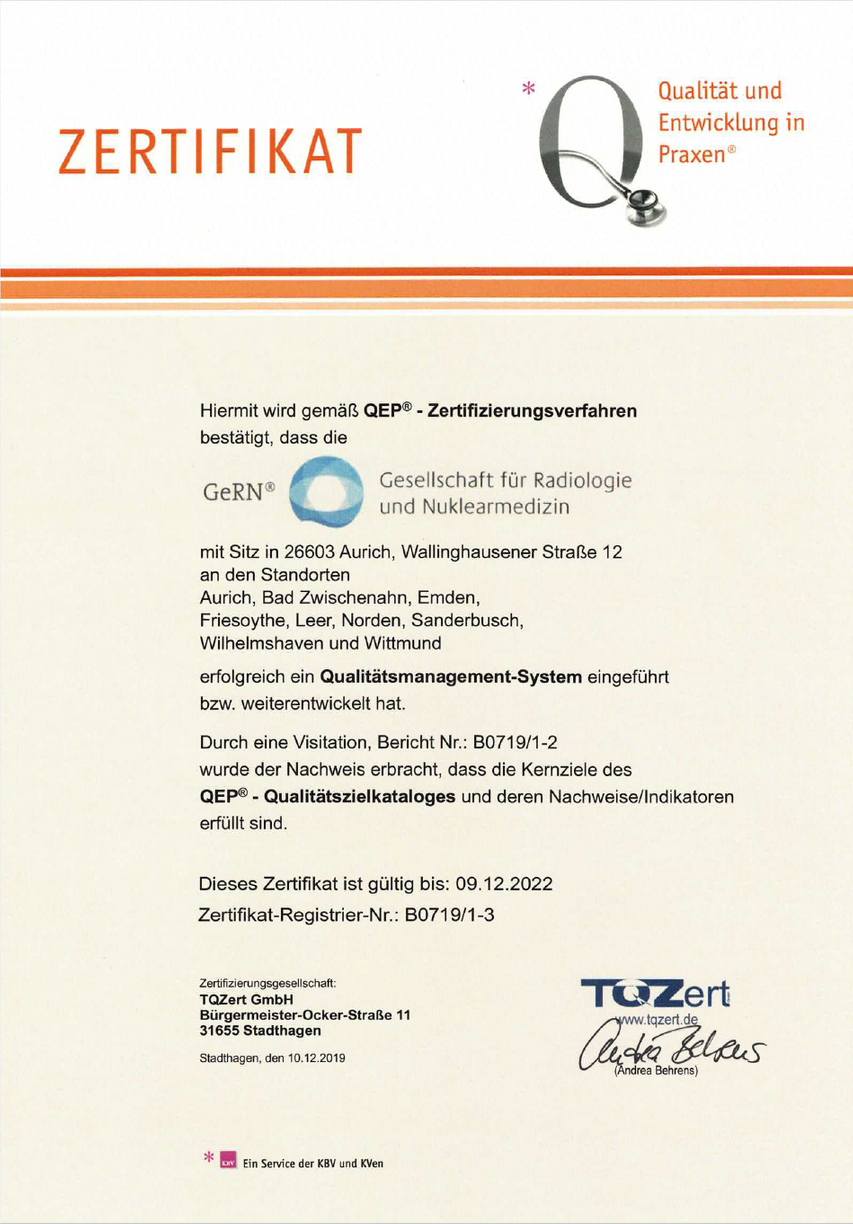 Zertifikat GeRN® GBR